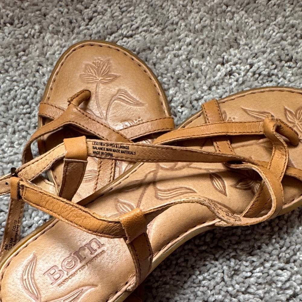 Born Women's Brown Strappy Sandals - Picture 3 of 5